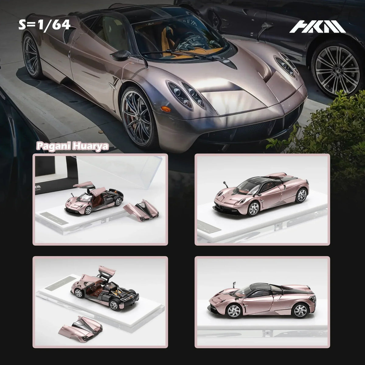 Pagani Huayra Coupe, 1:64 Scale (Rose Gold) — image 2
