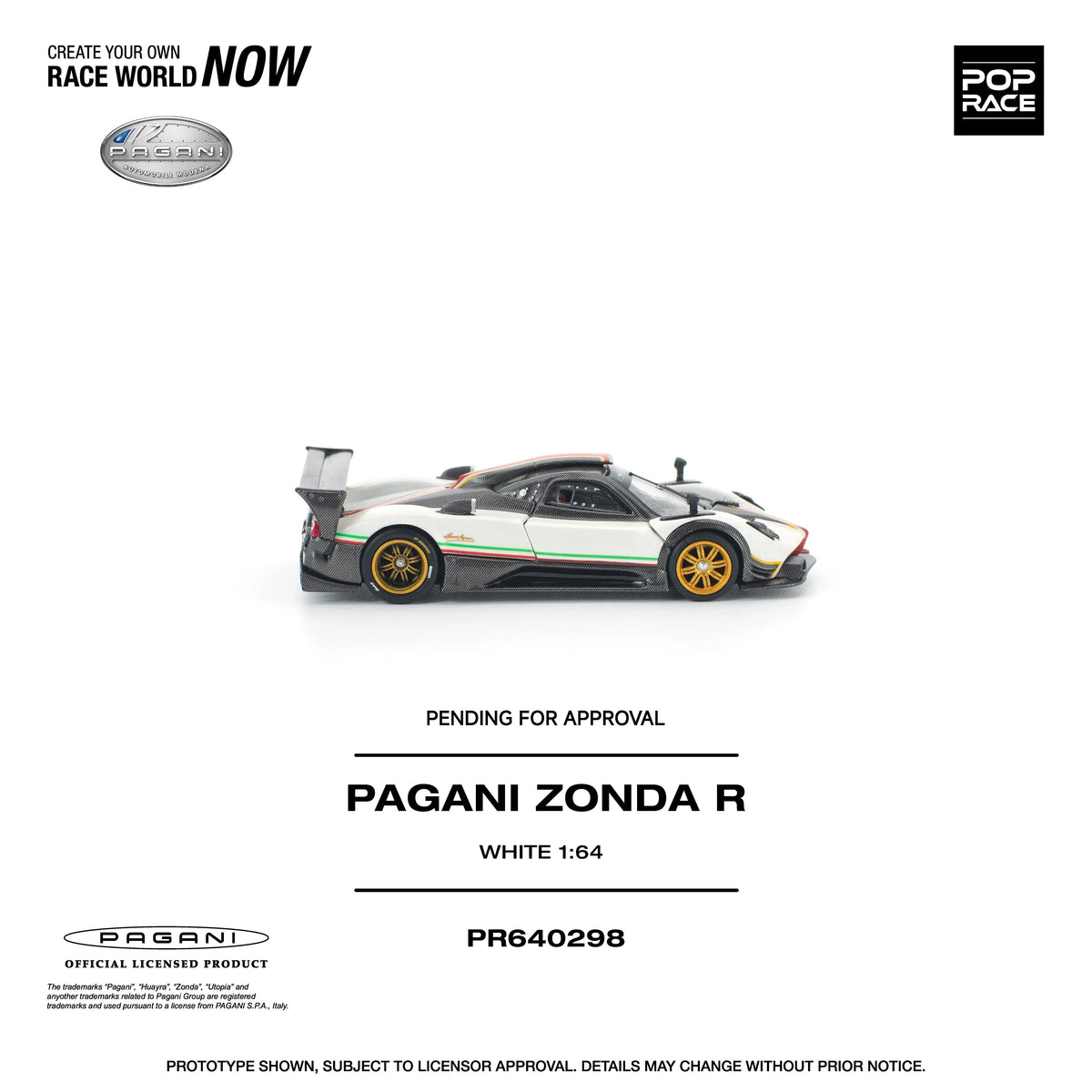 *PRE-ORDER* Pagani Zonda R, 1:64 Scale (White) — image 4