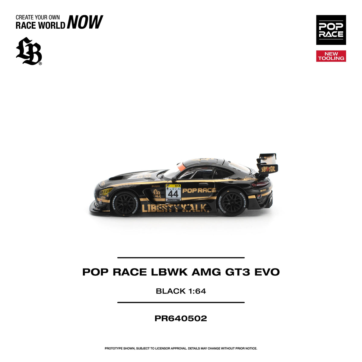 *PRE-ORDER* LBWK AMG GT3 EVO, 1:64 Scale (Black) — image 2