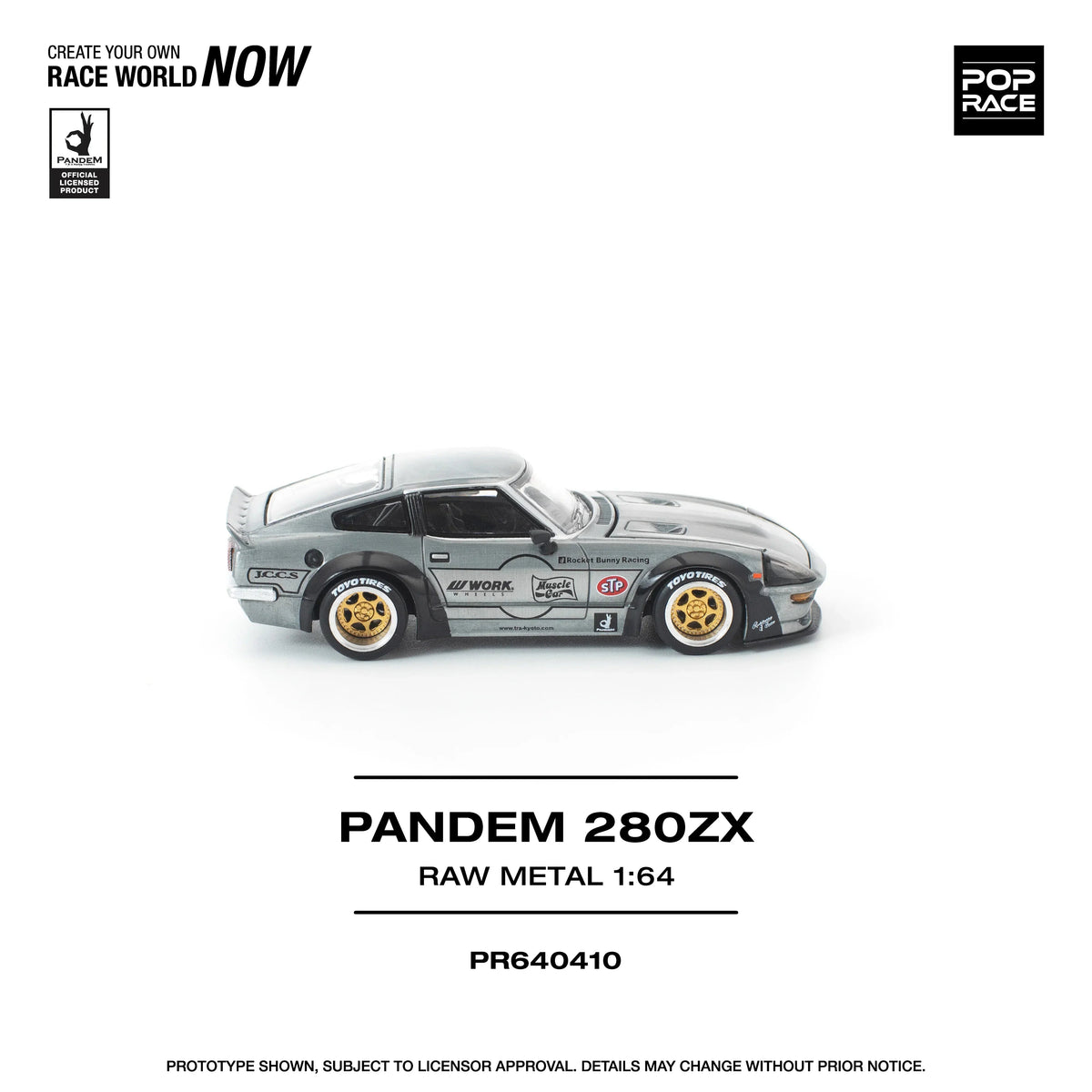 *PRE-ORDER* Pandem 280ZX Raw Metal, 1:64 Scale — image 4
