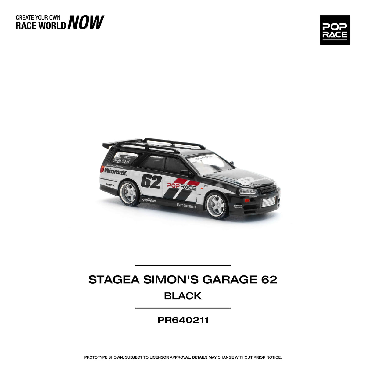 Stagea Simon's Garage 62, 1:64 Scale (Black) — image 6
