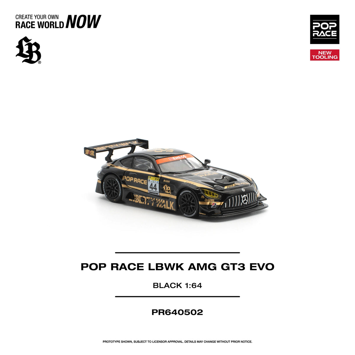 *PRE-ORDER* LBWK AMG GT3 EVO, 1:64 Scale (Black) — image 6
