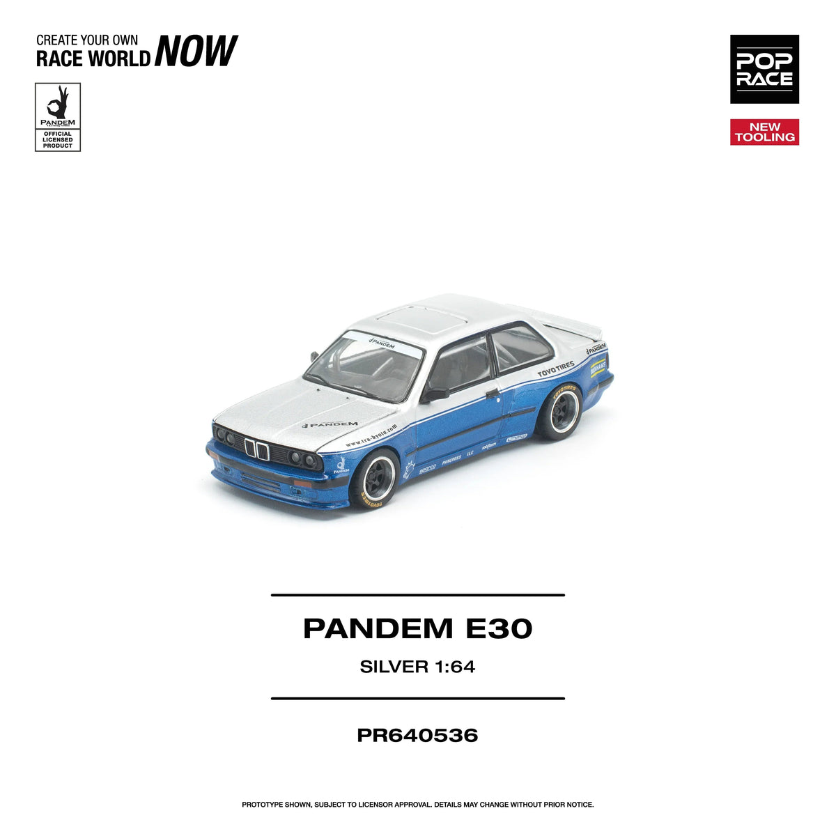 *PRE-ORDER* Pandem E30 Opening Engine Hood, 1:64 Scale (Silver) — image 2