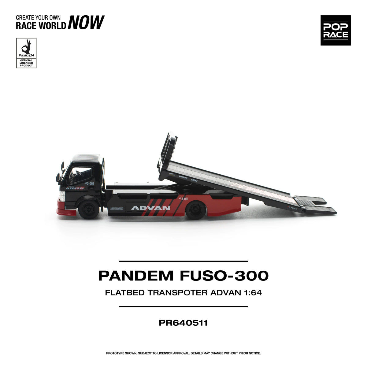 *PRE-ORDER* Pandem Fuso 300 Flatbed Transporter Advan,1:64 Scale — image 3