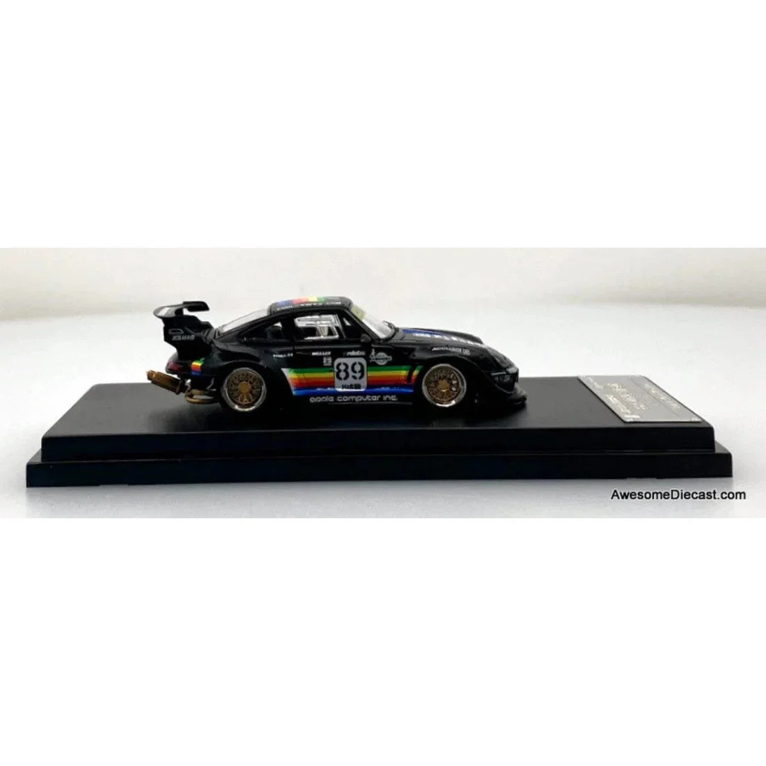 Porsche diecast 911 993#89 Racing Sports Model, 1:64 Scale (Matt Black) (Apple Edition Limited to 499) — image 3
