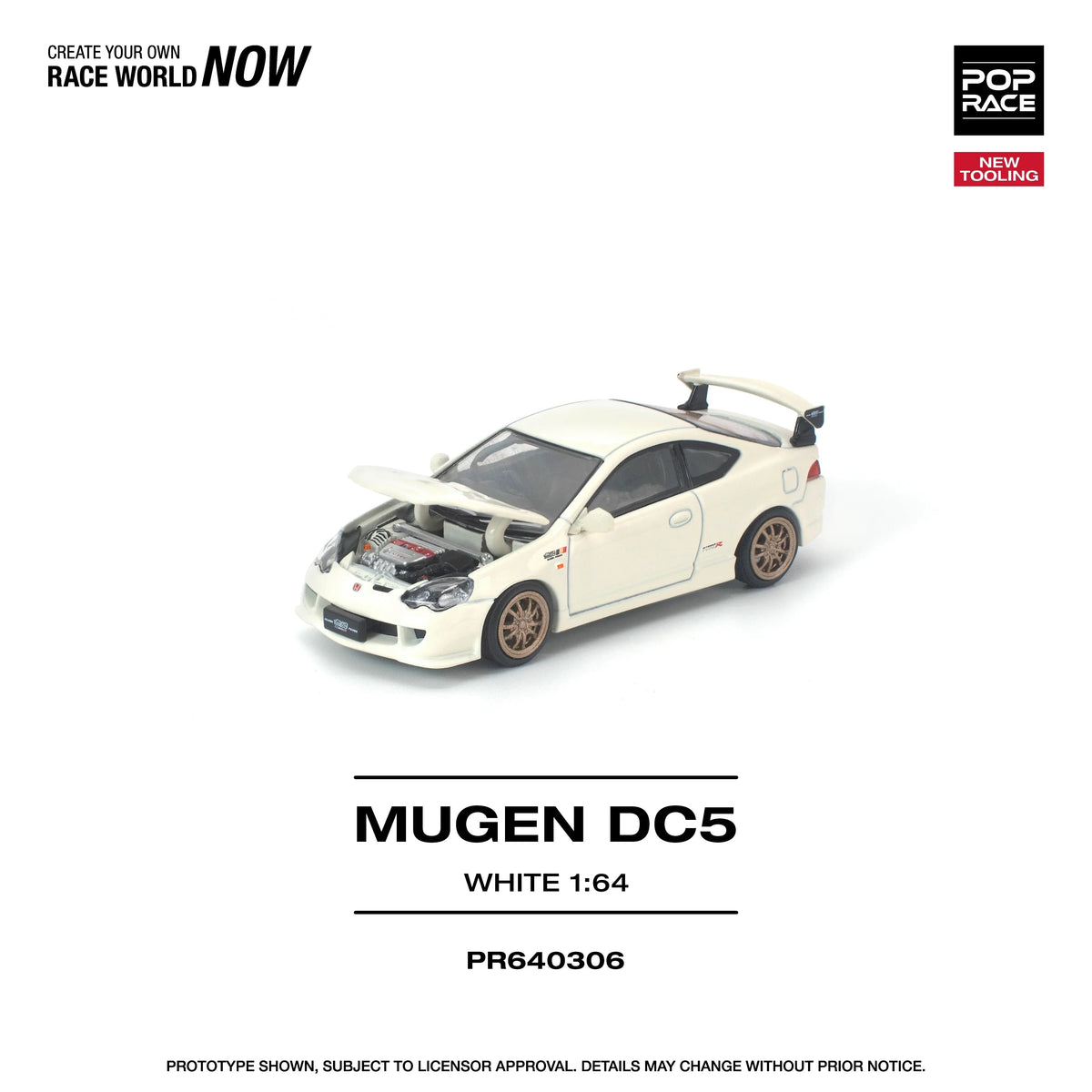 *PRE-ORDER* Honda DC5 Mugen New Tooling, 1:64 Scale (White) — image 1