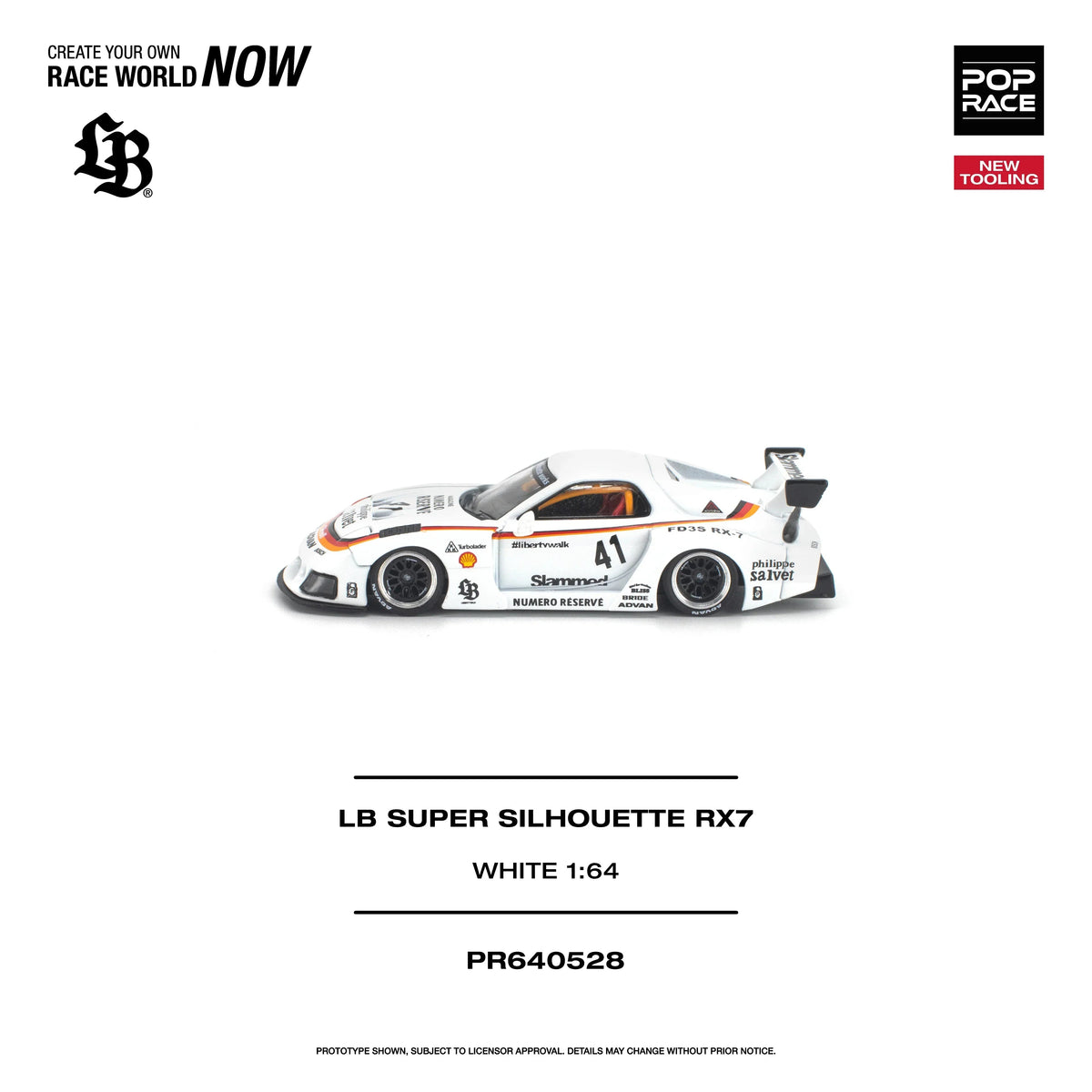 *PRE-ORDER* LB Super Silhouette RX7 (FD3S), 1:64 Scale (White) — image 3