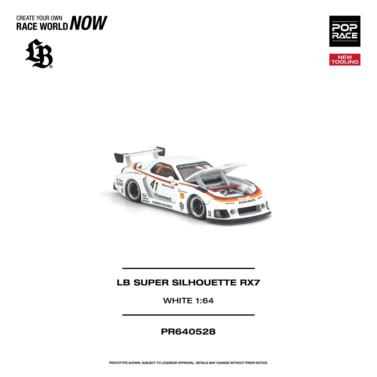 *PRE-ORDER* LB Super Silhouette RX7 (FD3S), 1:64 Scale (White) — image 5
