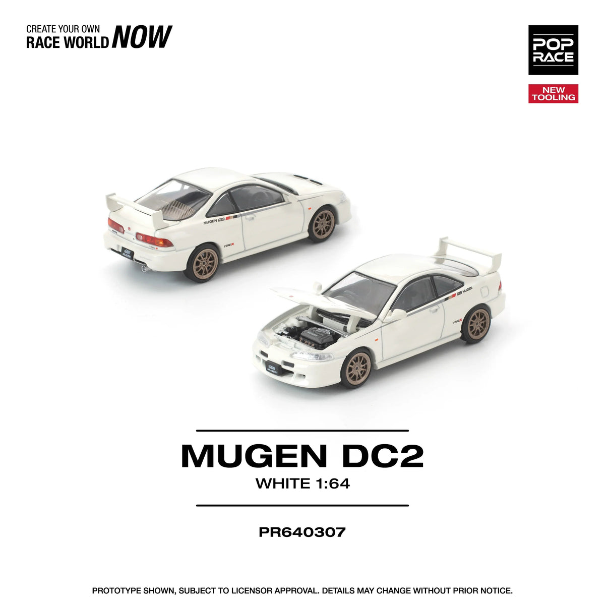 *PRE-ORDER* Mugen DC2 New Tooling, 1:64 Scale (White) — image 2