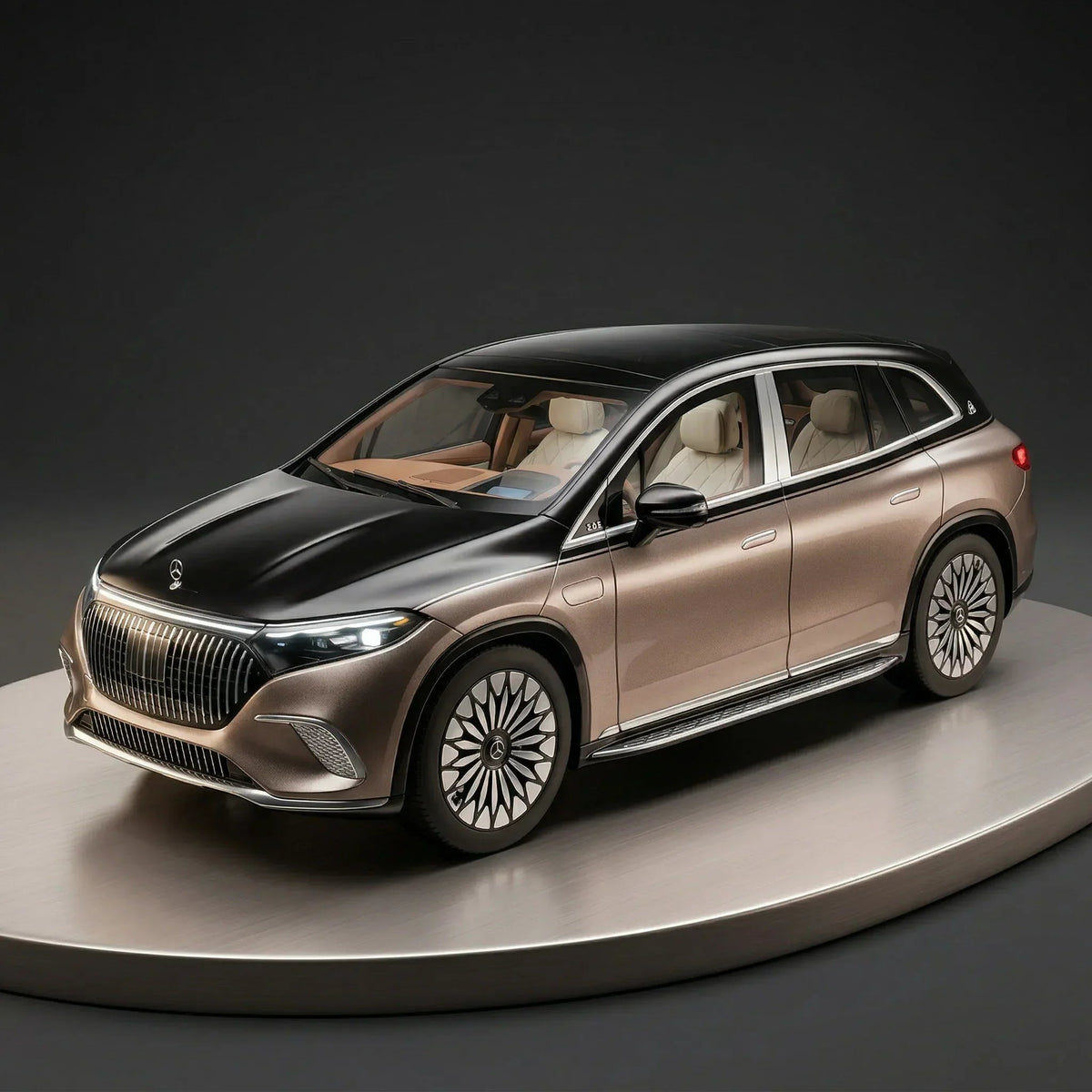 Mercedes-Maybach EQS SUV, 1:18 Scale (Brown-onyxblack) — image 1