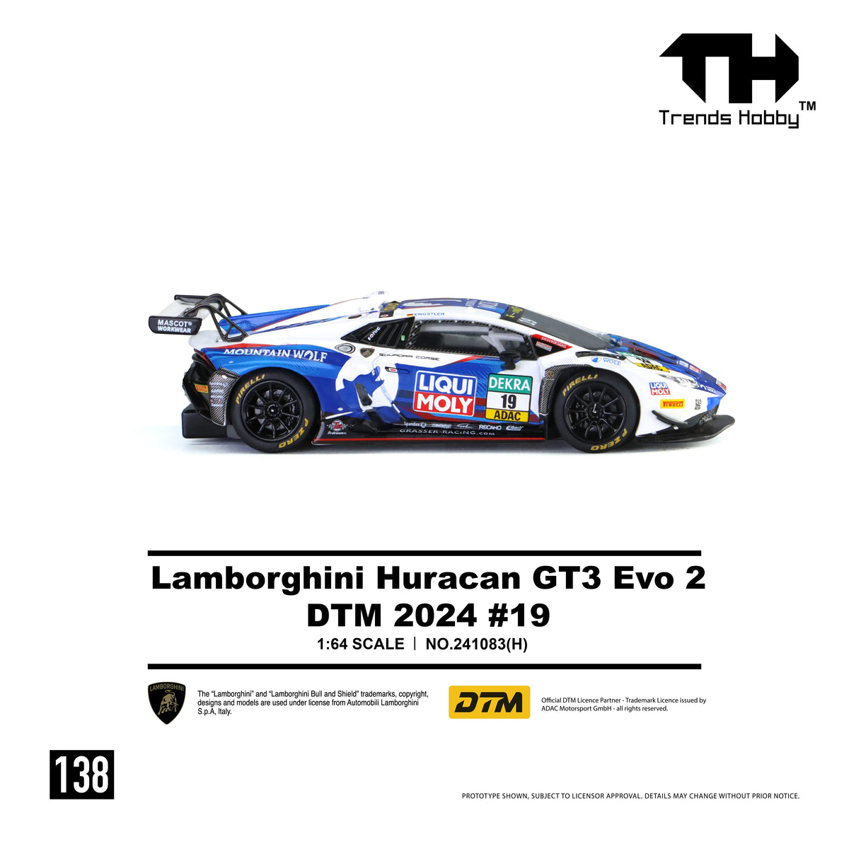 *PRE-ORDER* Lamborghini Huracan GT3 EVO2 - DTM 2024 No.19, 1:64 Scale — image 4
