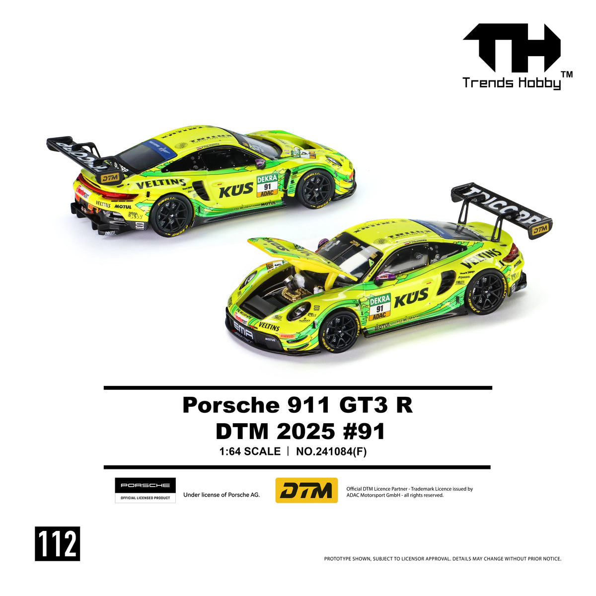 *PRE-ORDER* Porsche diecast 911 GT3 R - DTM 2025 No.91, 1:64 Scale — image 1