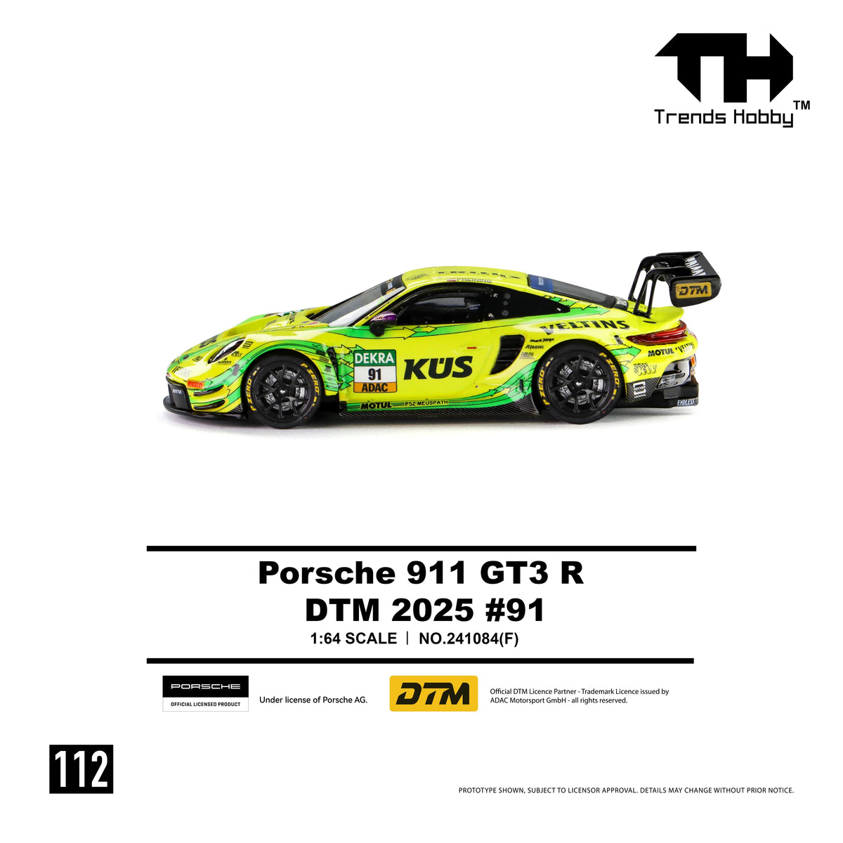 *PRE-ORDER* Porsche diecast 911 GT3 R - DTM 2025 No.91, 1:64 Scale — image 3