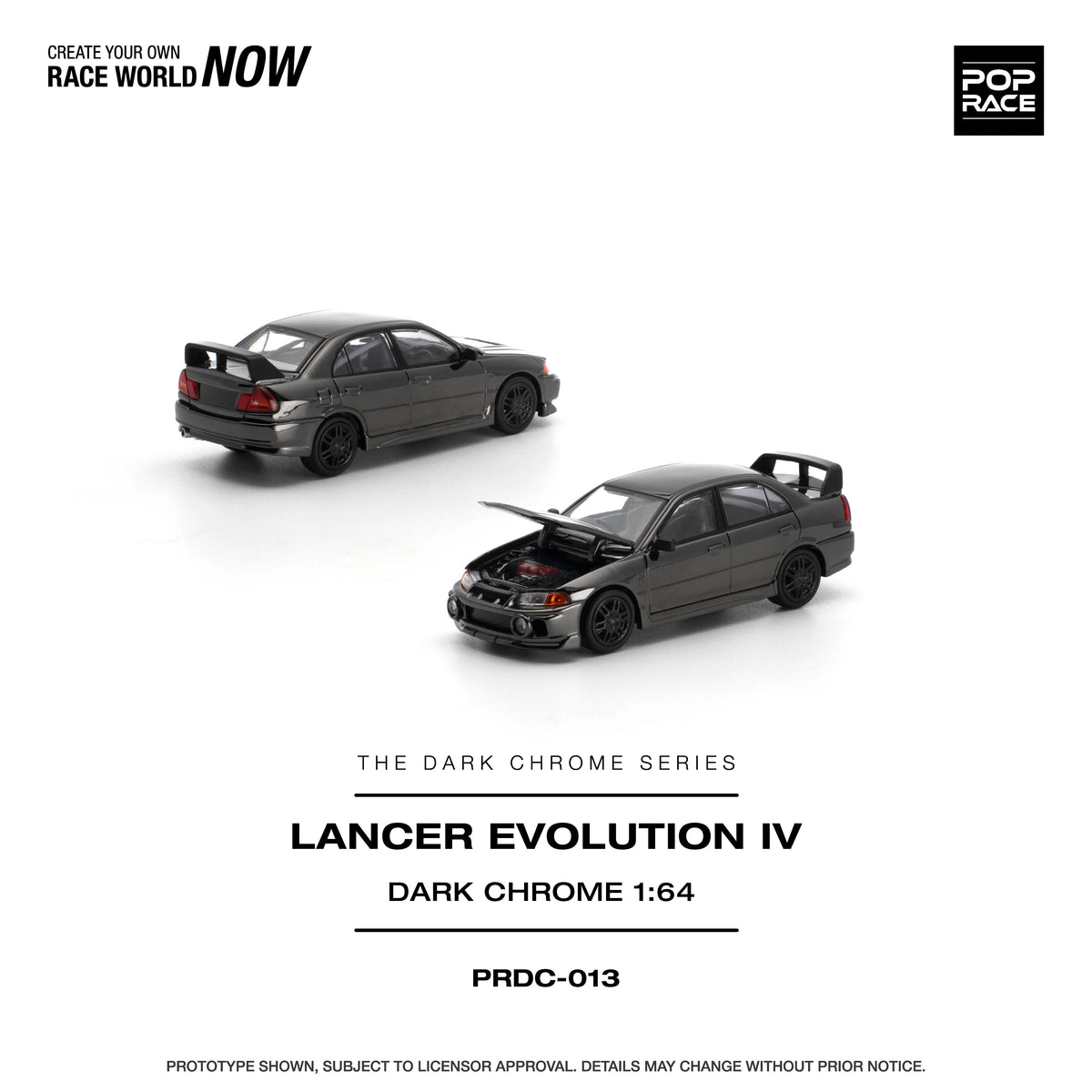 *PRE-ORDER* Lancer Evolution IV Dark Chrome, 1:64 Scale — image 1