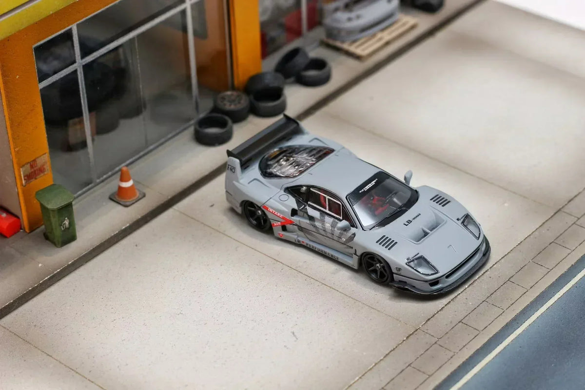 Ferrari F40 LBWK Limited to 499, 1:64 Scale (Cement Grey) — image 4