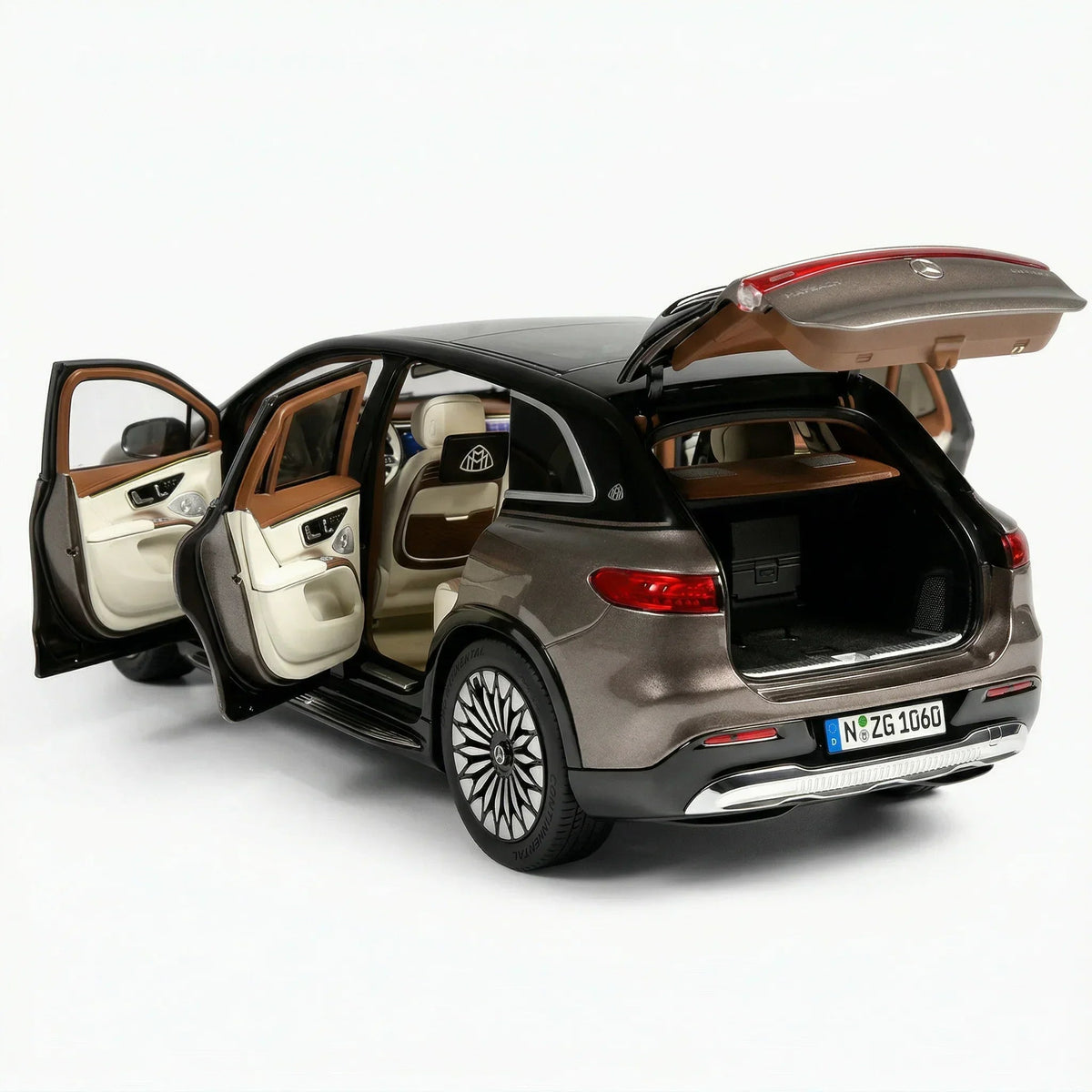 Mercedes-Maybach EQS SUV, 1:18 Scale (Brown-onyxblack) — image 3