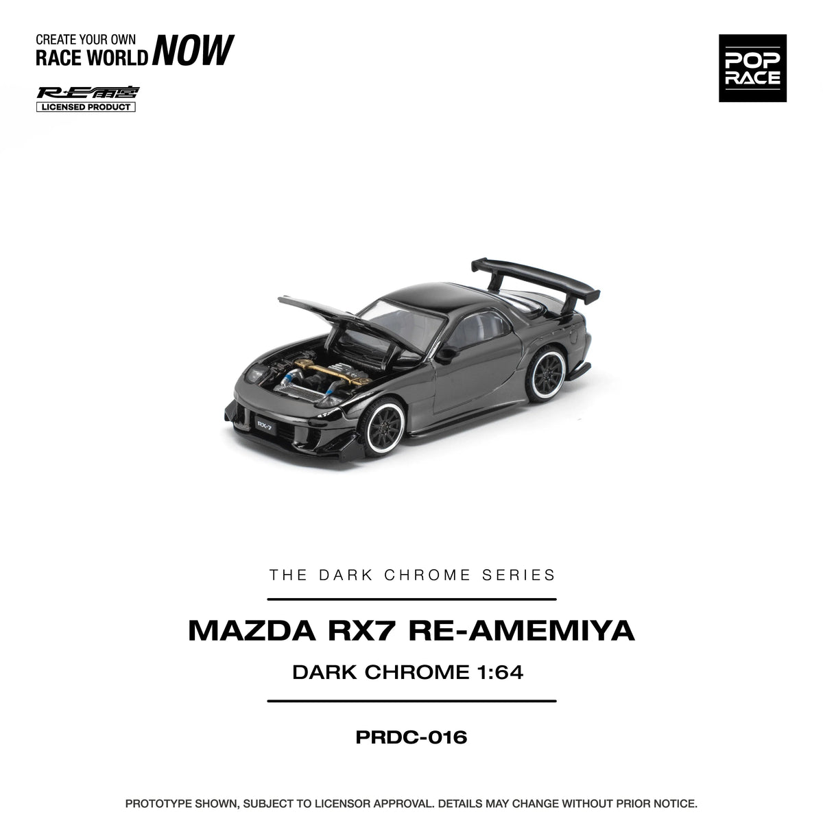 *PRE-ORDER* Mazda RX-7 Re-Amemiya, 1:64 Scale (Dark Chrome) — image 3