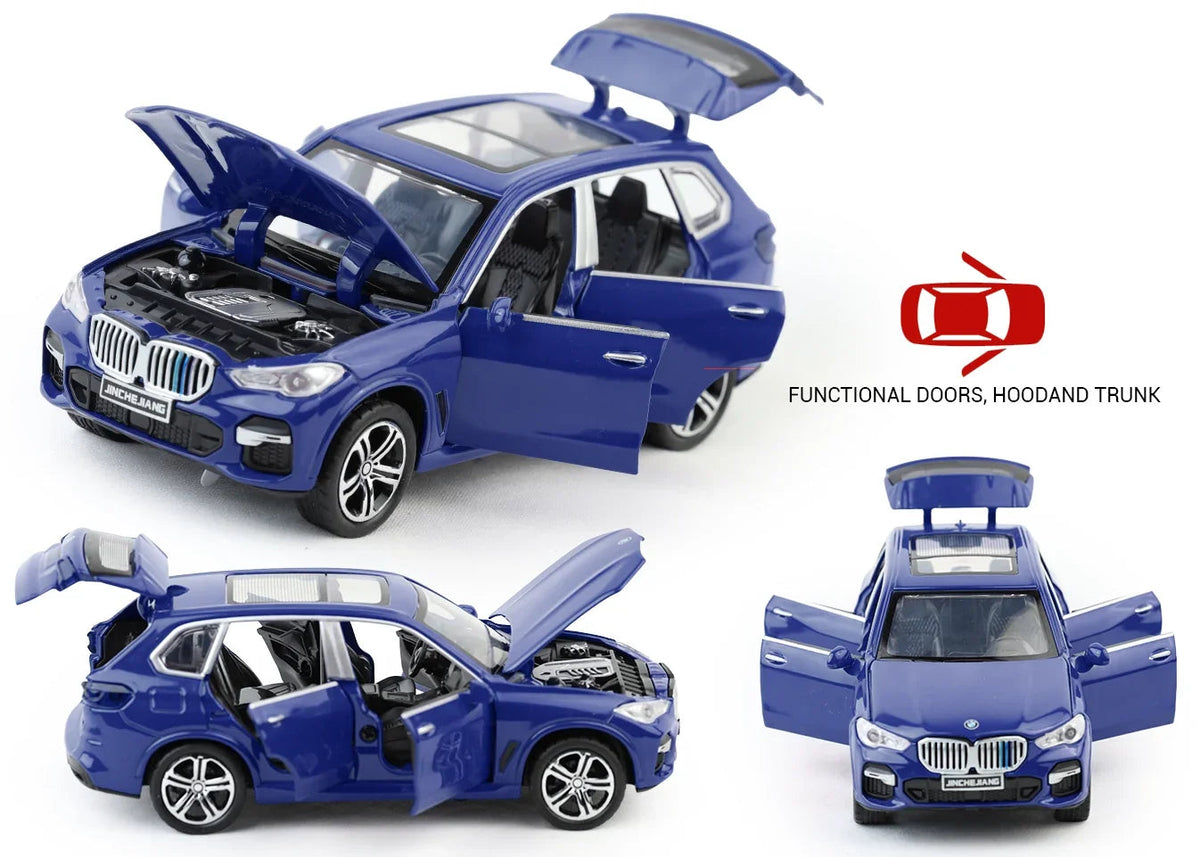 BMW X5 - Light, Sound with Openable Doors, 1:32 Scale (Blue) — image 4