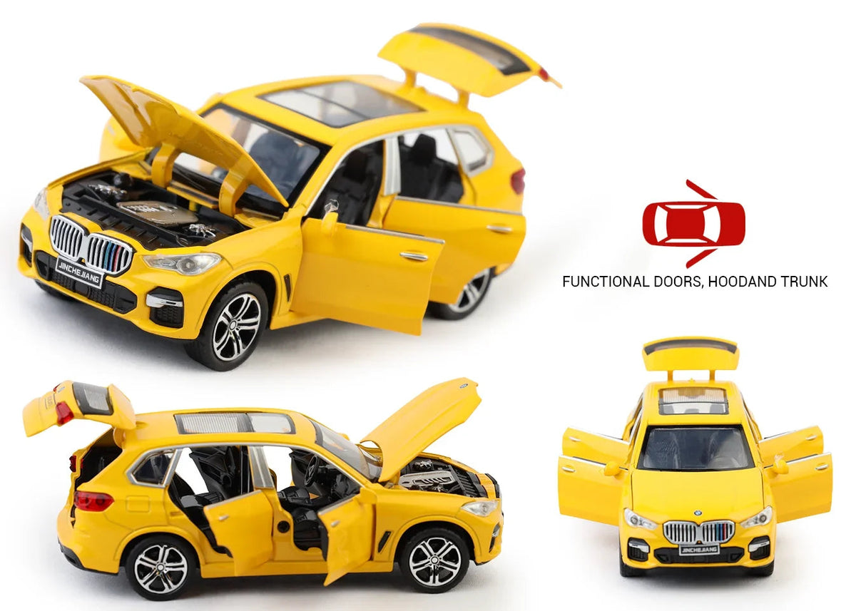 BMW X5 - Light, Sound with Openable Doors, 1:32 Scale (Yellow) — image 4