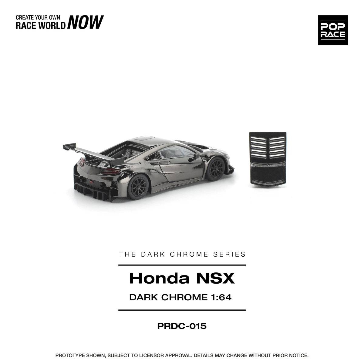 *PRE-ORDER* Honda NSX GT3 EV022, 1:64 Scale (Dark Chrome) — image 3