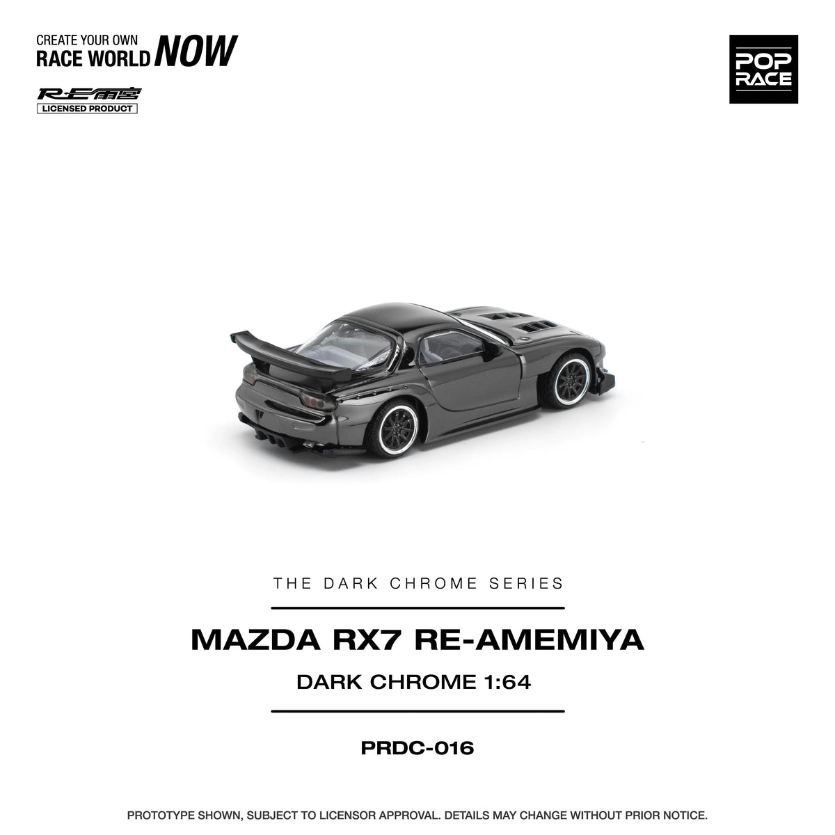 *PRE-ORDER* Mazda RX-7 Re-Amemiya, 1:64 Scale (Dark Chrome) — image 4