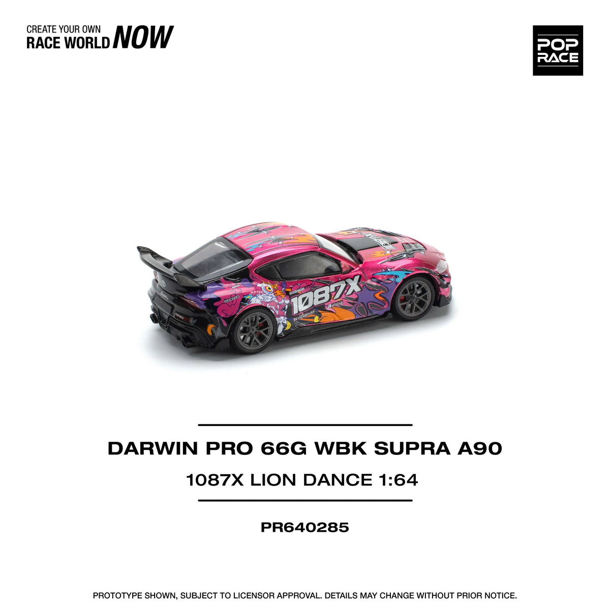 Darwin Pro 66G Wbk Supra A 90-1087X Lion Dance, 1:64 Scale (Pink) — image 4