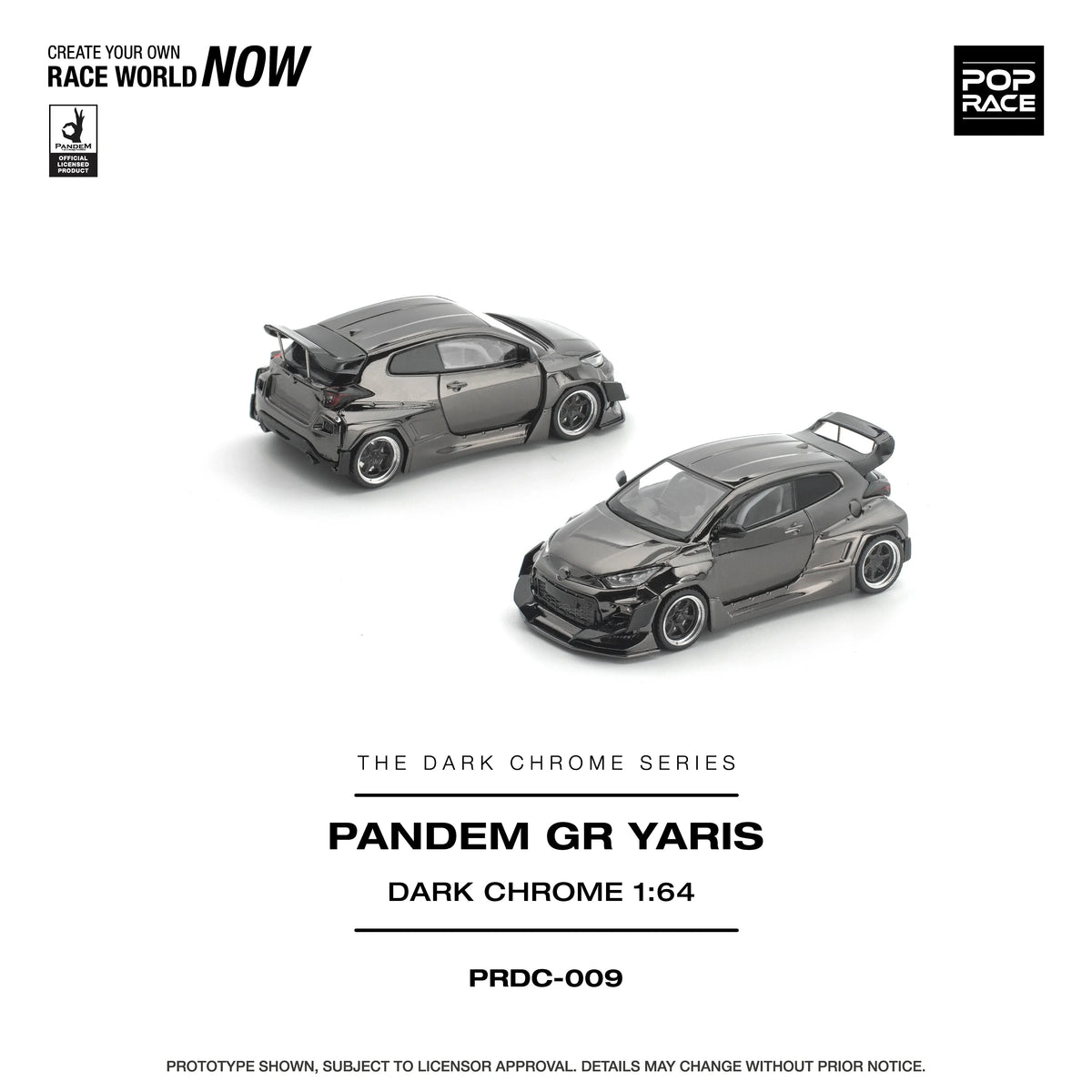*PRE-ORDER* Pandem GR Yaris, 1:64 Scale (Dark Chrome) — image 2
