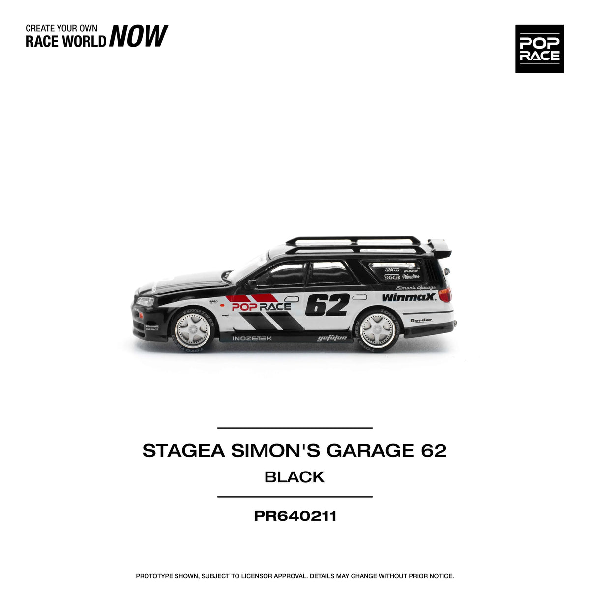 Stagea Simon's Garage 62, 1:64 Scale (Black) — image 2