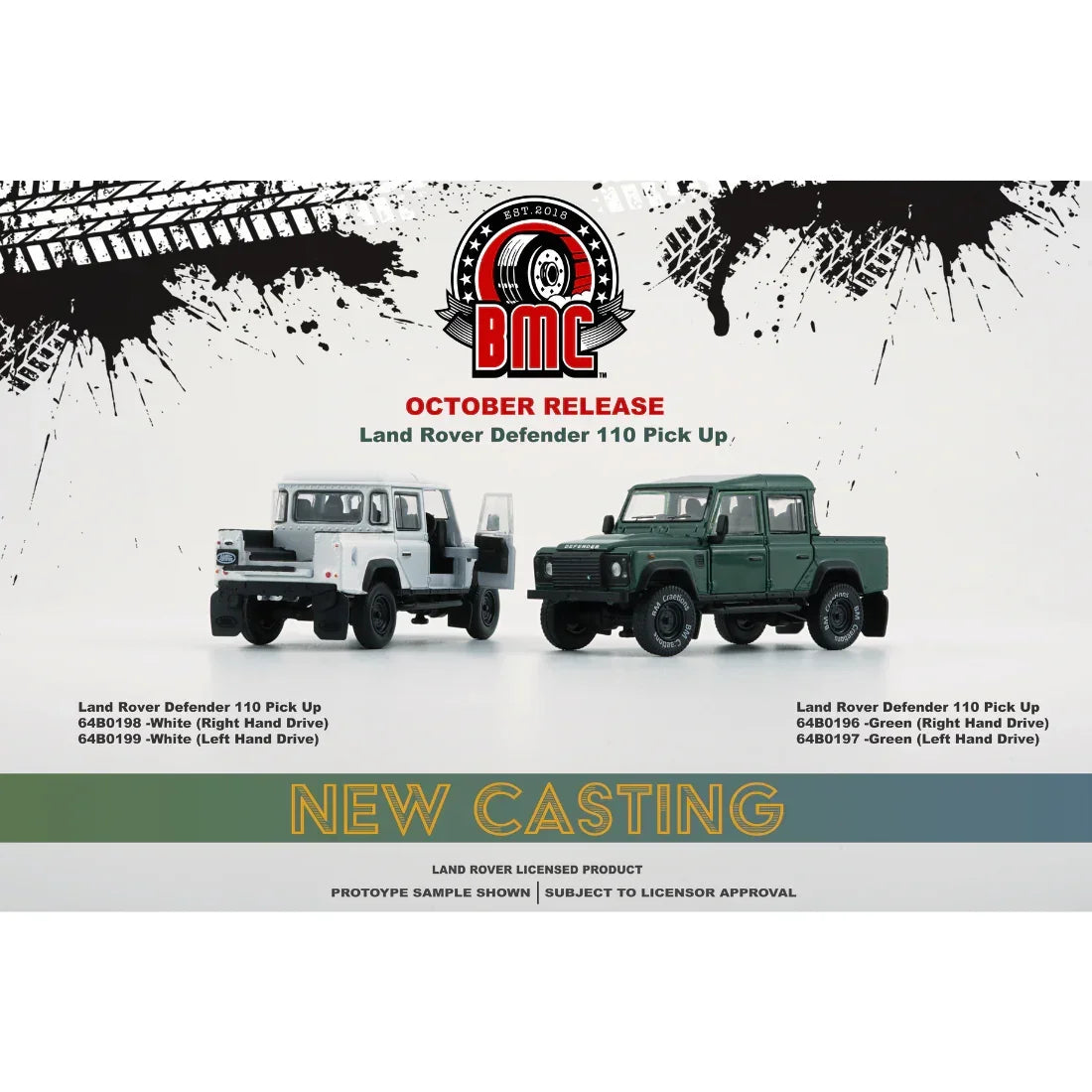 Land Rover 2016 Defender 110 Pick Up, 1:64 Scale (Green) — image 5