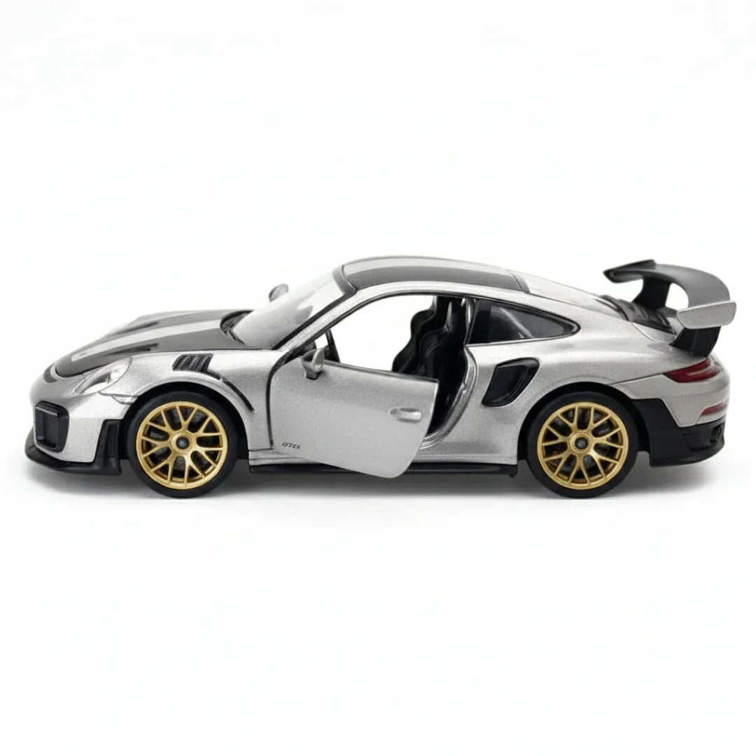 Porsche diecast 911 GT2 RS, 1:32 Scale (Grey) — image 3