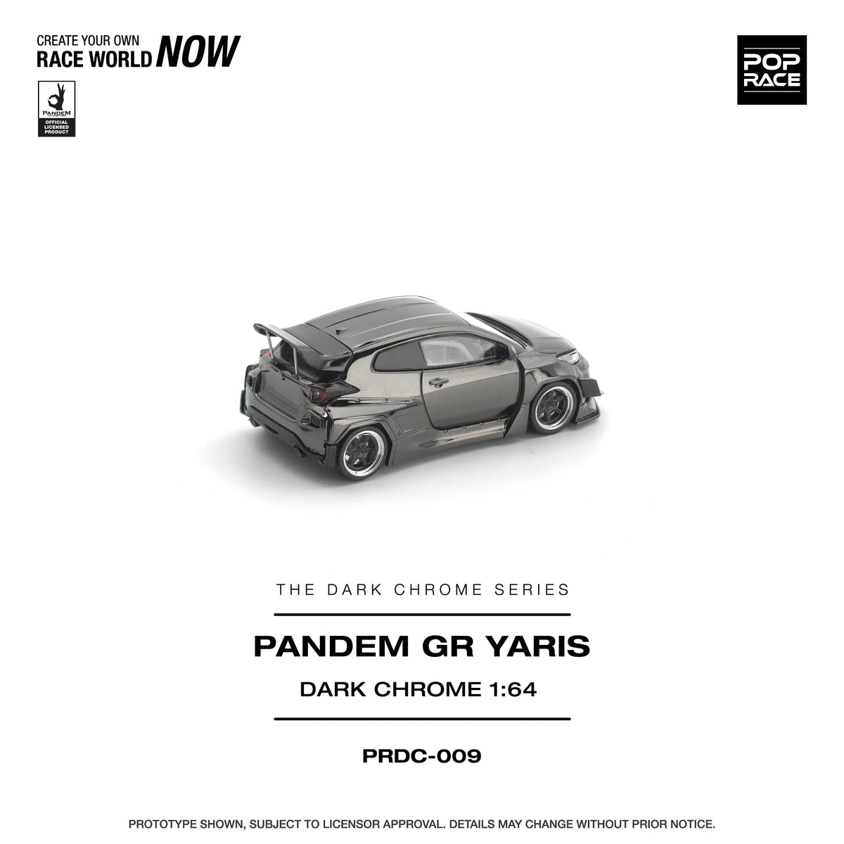 *PRE-ORDER* Pandem GR Yaris, 1:64 Scale (Dark Chrome) — image 3