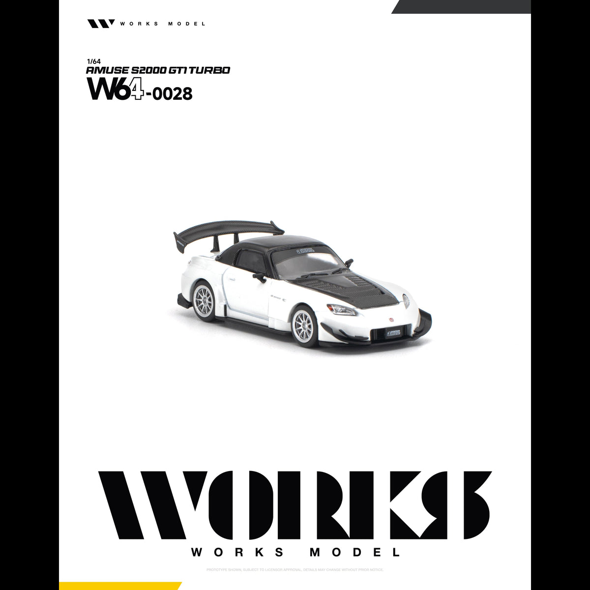 *PRE-ORDER* AMUSE S2000 GT1 TURBO, 1:64 Scale (WHITE) — image 3