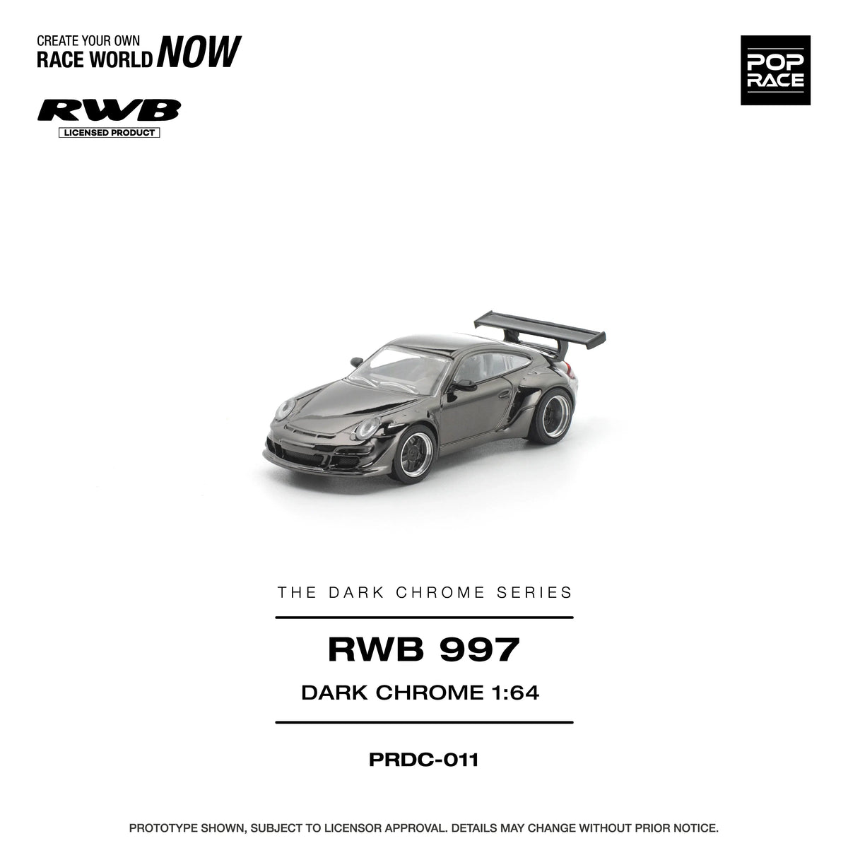 *PRE-ORDER* RWB 997, 1:64 Scale (Dark Chrome) — image 1