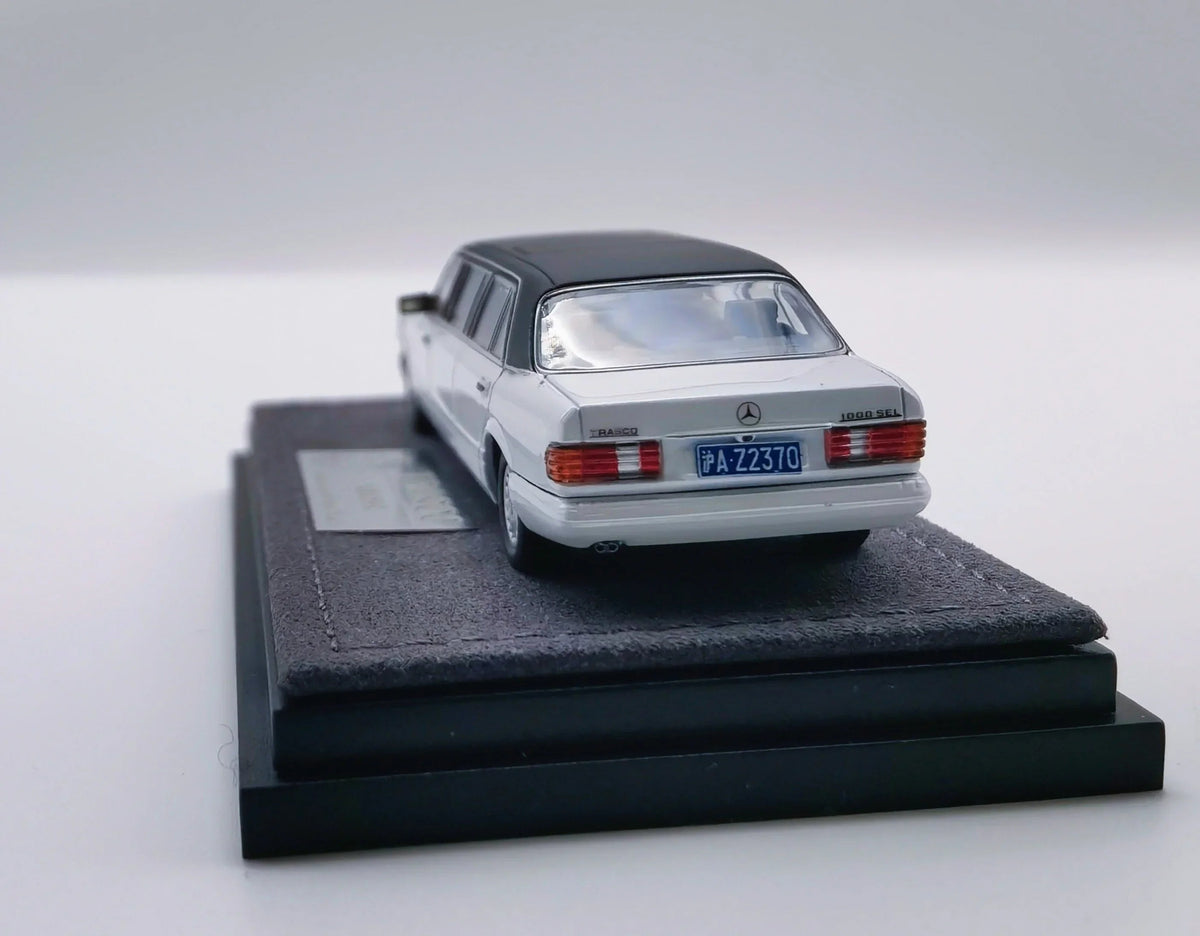*HEC 2026* Mercedes S-Class W126 44" Limosine Trasco 1000SEL, 1:64 Scale (White) — image 8