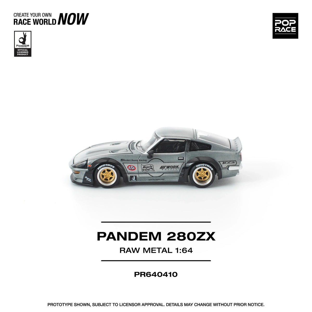 *PRE-ORDER* Pandem 280ZX Raw Metal, 1:64 Scale — image 2