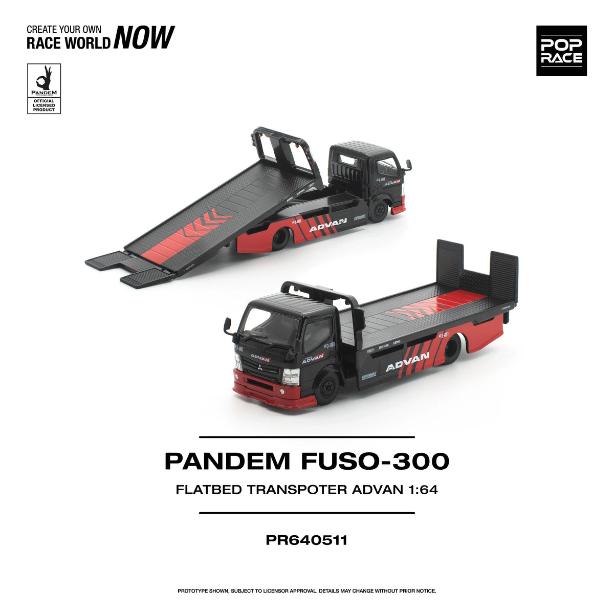 *PRE-ORDER* Pandem Fuso 300 Flatbed Transporter Advan,1:64 Scale — image 2