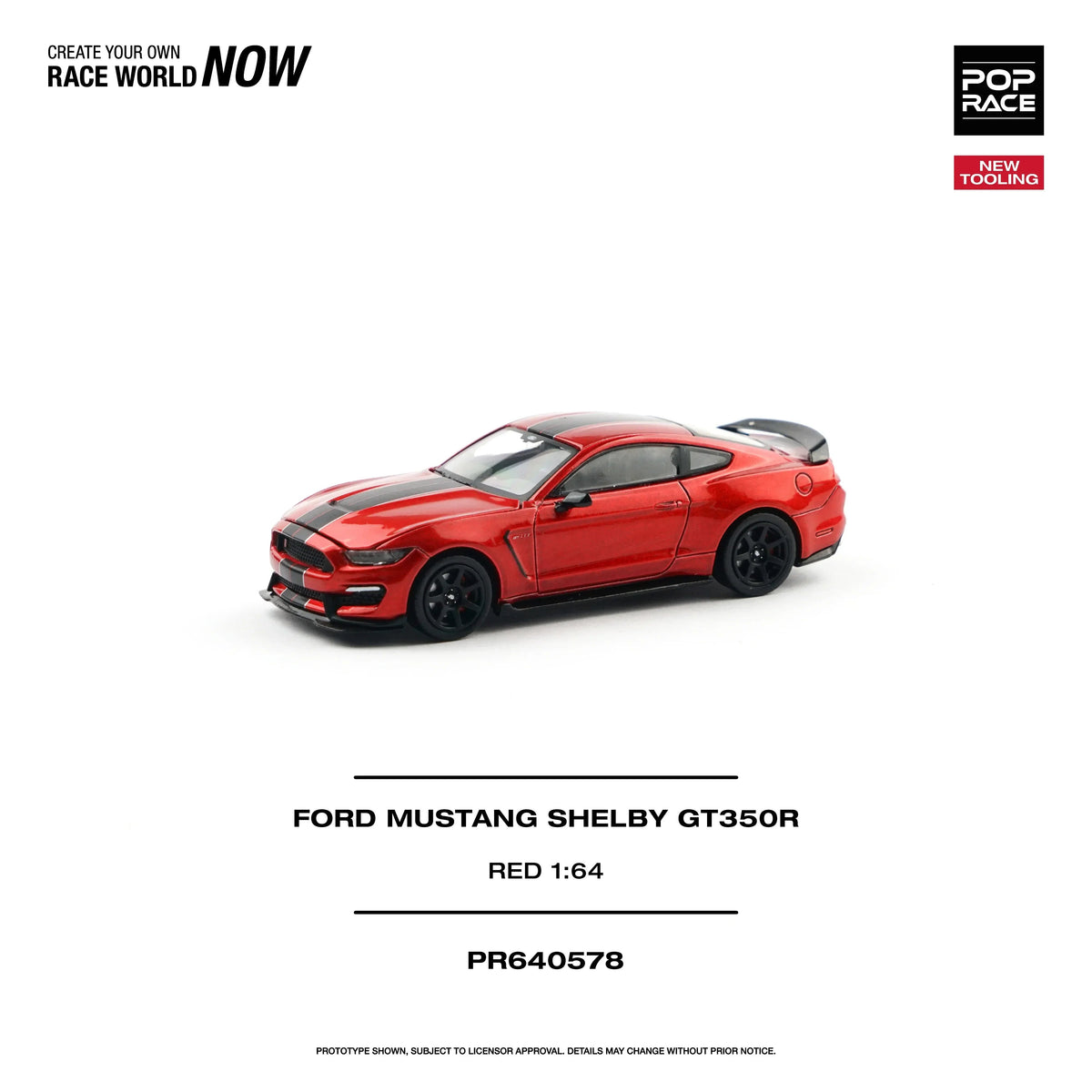 *PRE-ORDER* Ford Mustang Shelby GT350R Race, 1:64 Scale (Red) — image 6