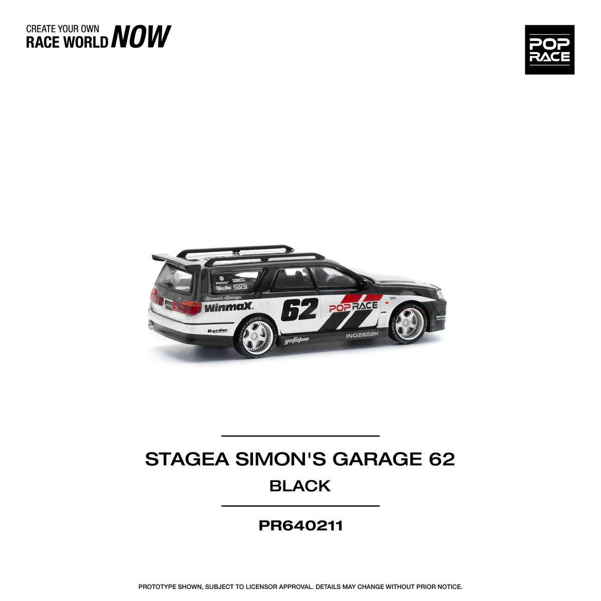 Stagea Simon's Garage 62, 1:64 Scale (Black) — image 4