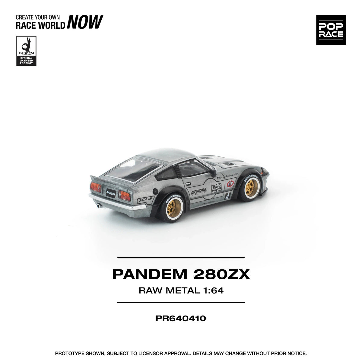 *PRE-ORDER* Pandem 280ZX Raw Metal, 1:64 Scale — image 3