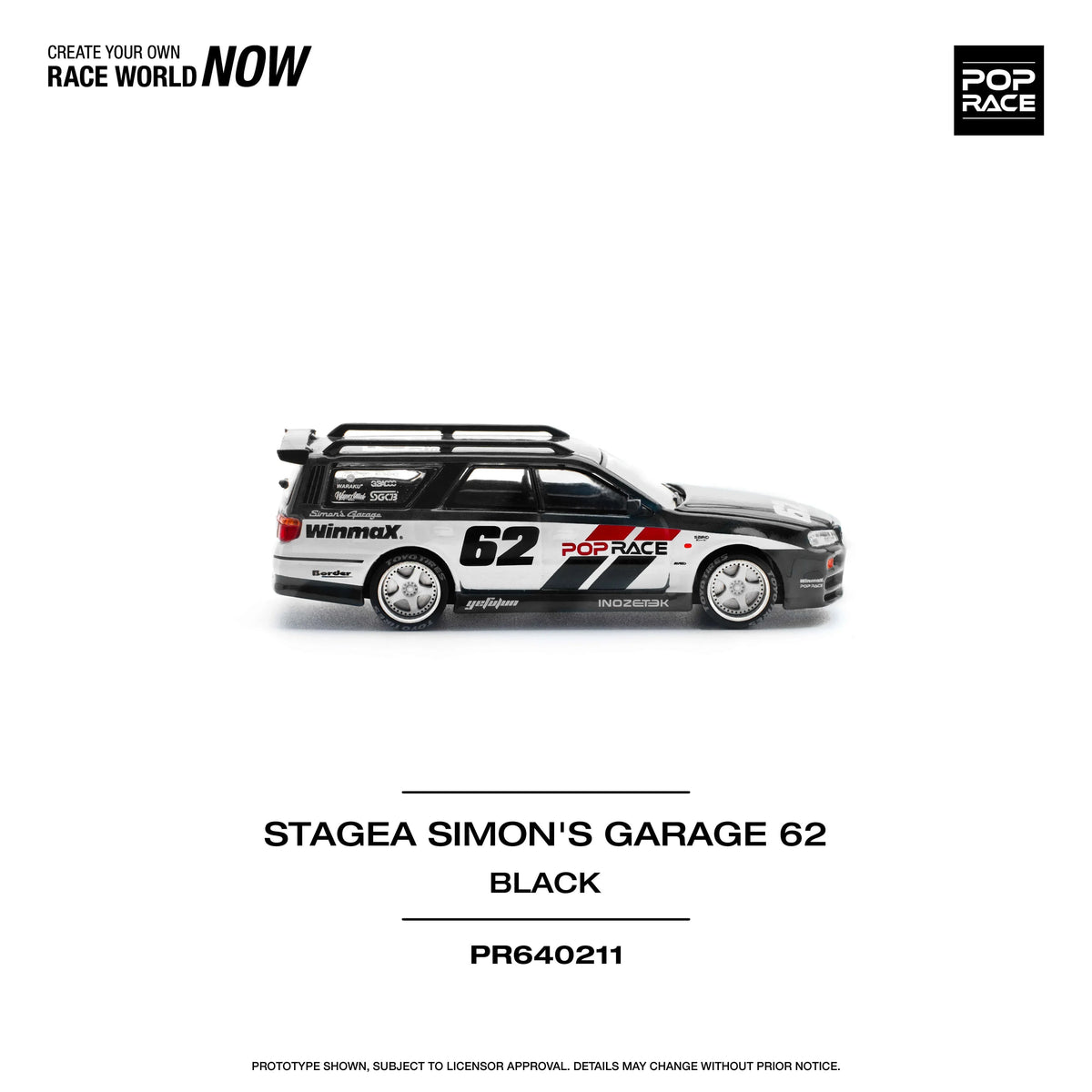 Stagea Simon's Garage 62, 1:64 Scale (Black) — image 5
