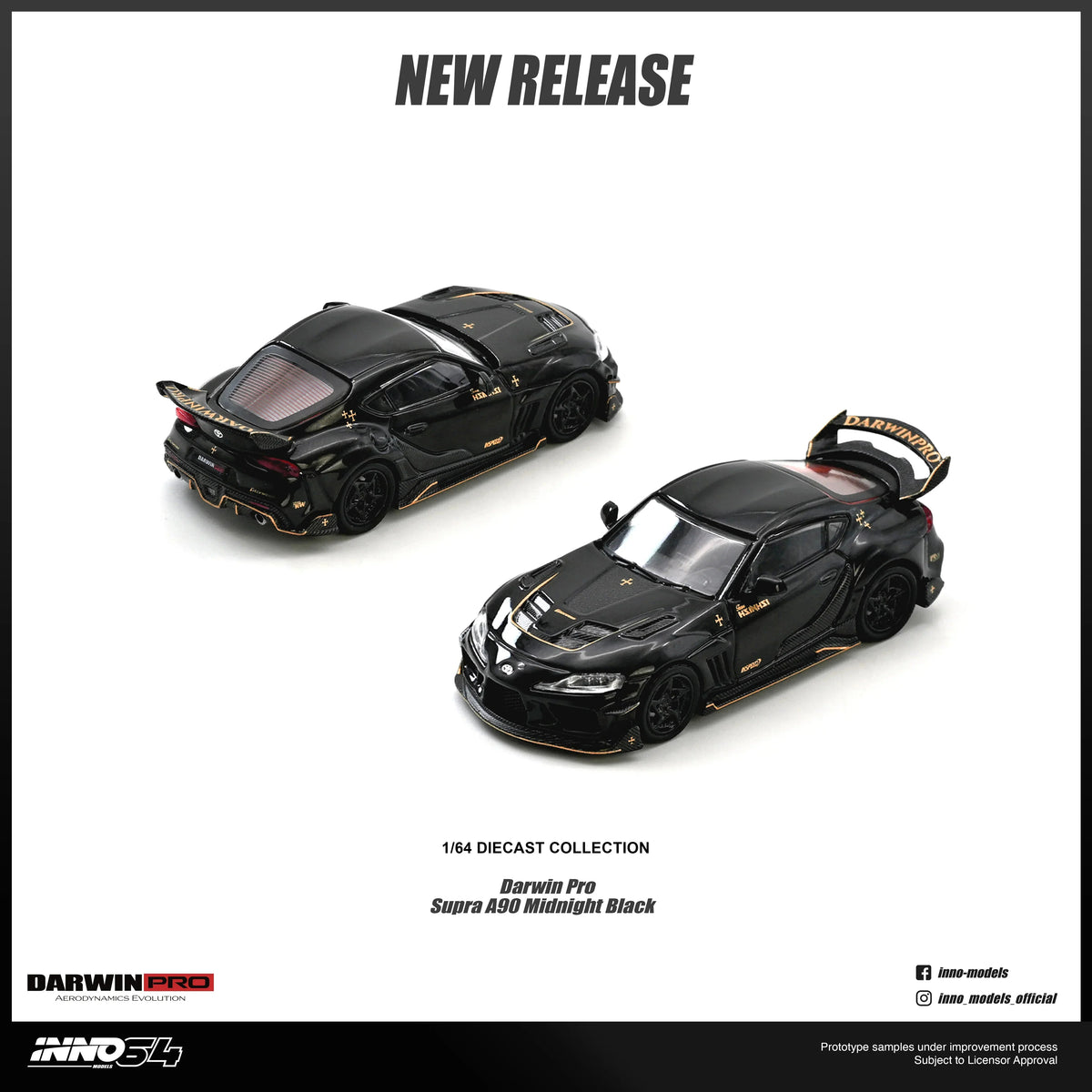 *PRE-ORDER* Darwin Pro Supra A90 Gloss, 1:64 Scale (Black) — image 1