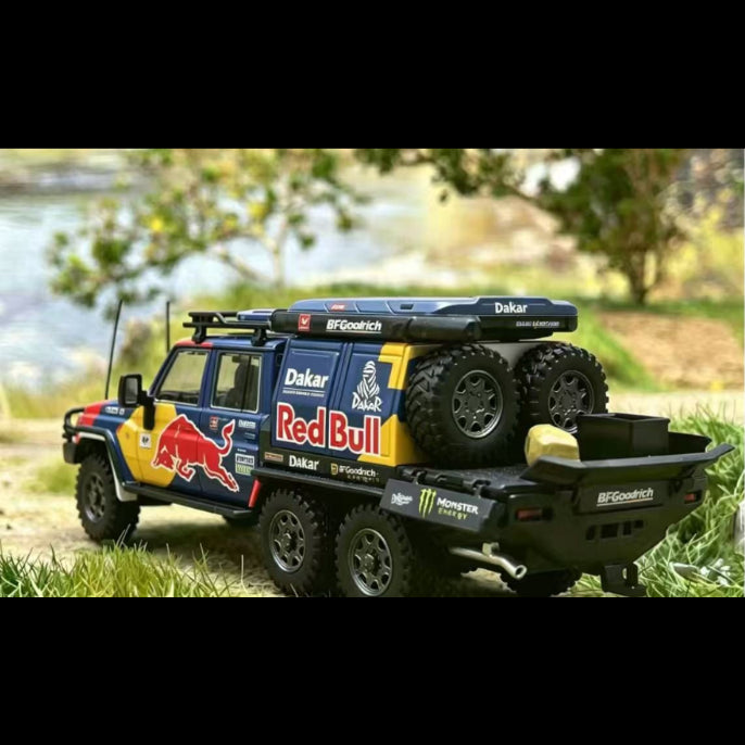 *PRE-ORDER* Land Cruiser LC79Double Cabin, 6x6 Off-Load Light Pickup, 1:64 Scale (Red Bull Livery) — image 2