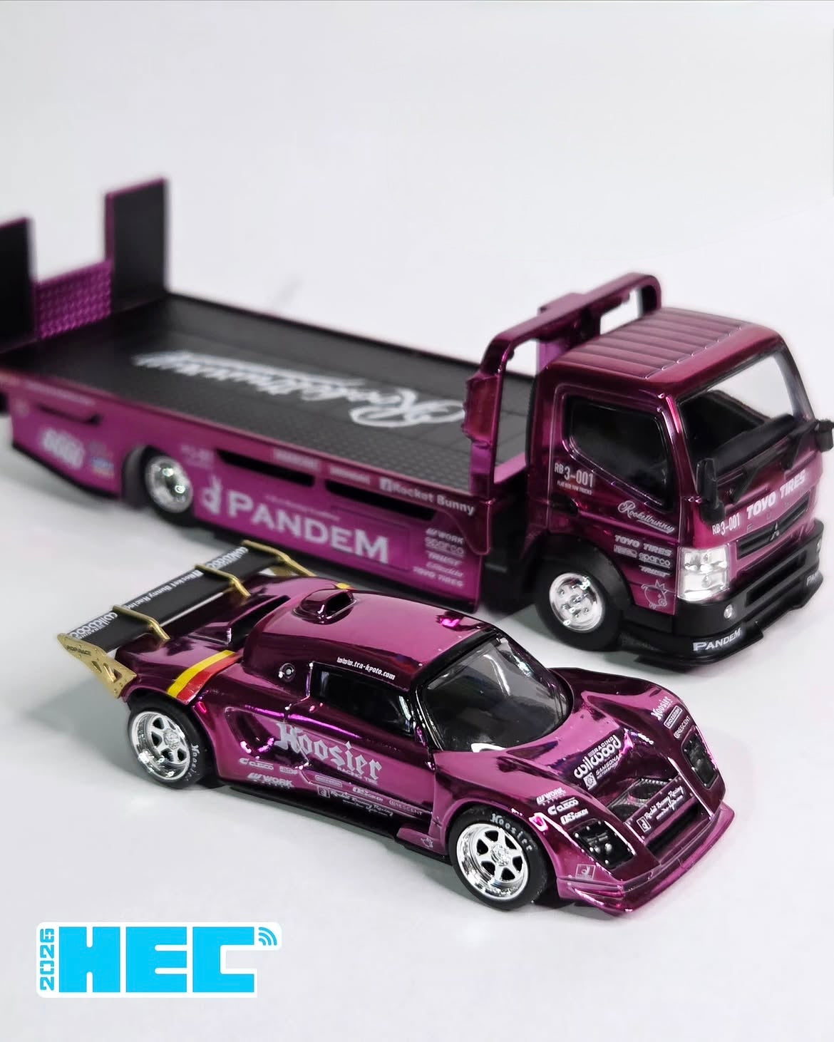 *HEC 2026* Pandem Lotus Elise Pandem Fuso-300 Rocket Bunny Racing, 1:64 Scale (Purple Chrome) — image 4