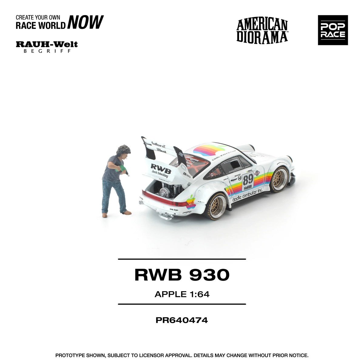 *PRE-ORDER* RWB 930 Apple With Figure, 1:64 Scale — image 3