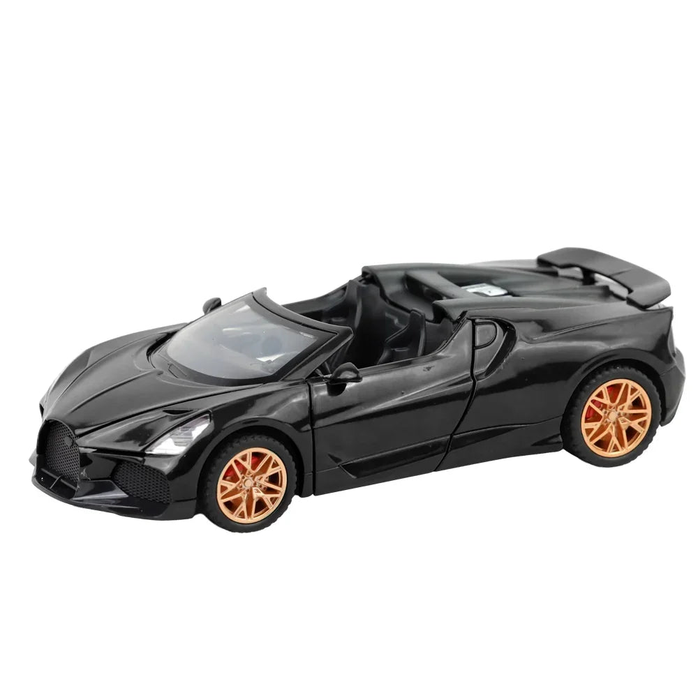 Bugatti Mistral - Light, Sound with Openable Doors, 1:32 Scale (Black) — image 1