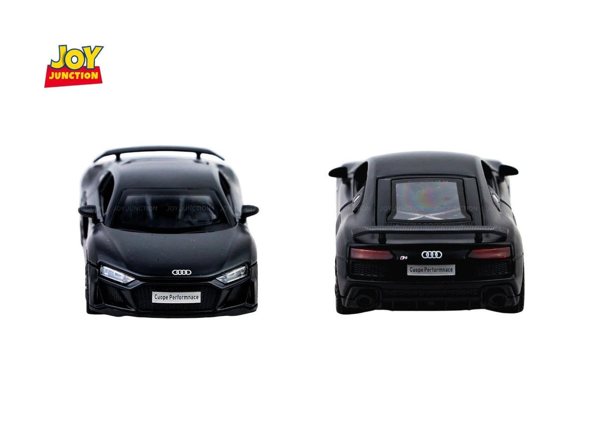 Audi R8 Pullback Toy Car - Light, Sound with Openable Doors, 1:32 Scale (Black) — image 2