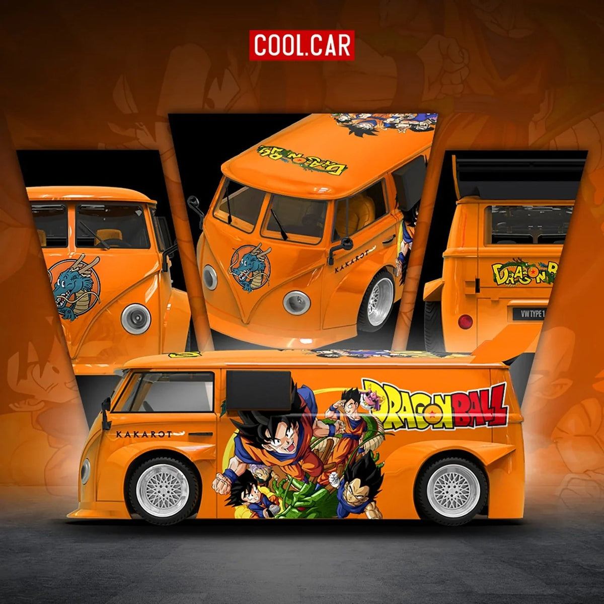*PRE-ORDER* Volkswagen T1 Dragon Ball Painted, 1:64 Scale (Orange) — image 1