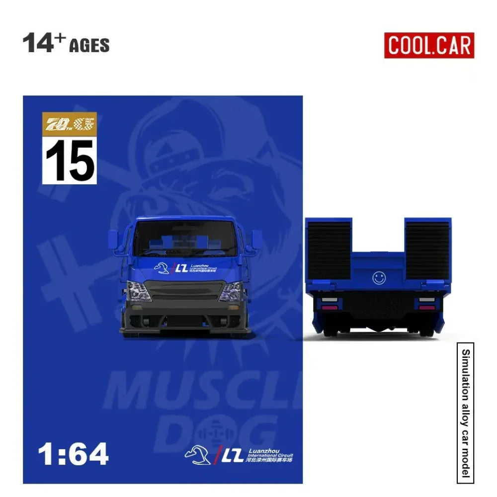 Hino H300 Transport Trailer, 1:64 Scale (Blue) — image 5