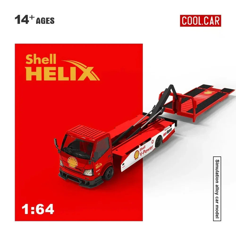 Hino H300 Transport Trailer - Shell Helix Livery, 1:64 Scale — image 4