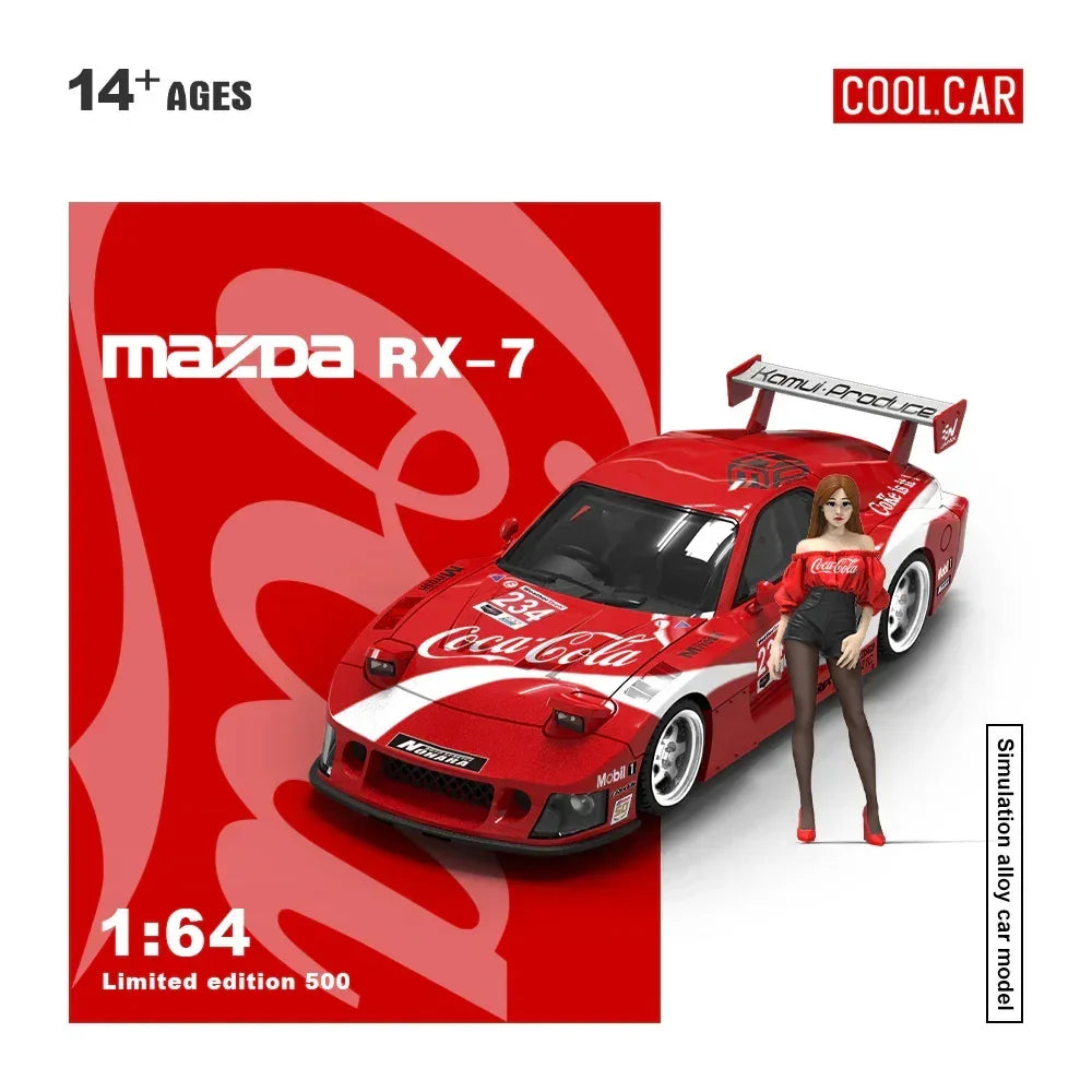 Cool Car-Mazda RX-7 Red Coca-Cola(Limited Figure Edition 500), 1:64 Scale — image 1